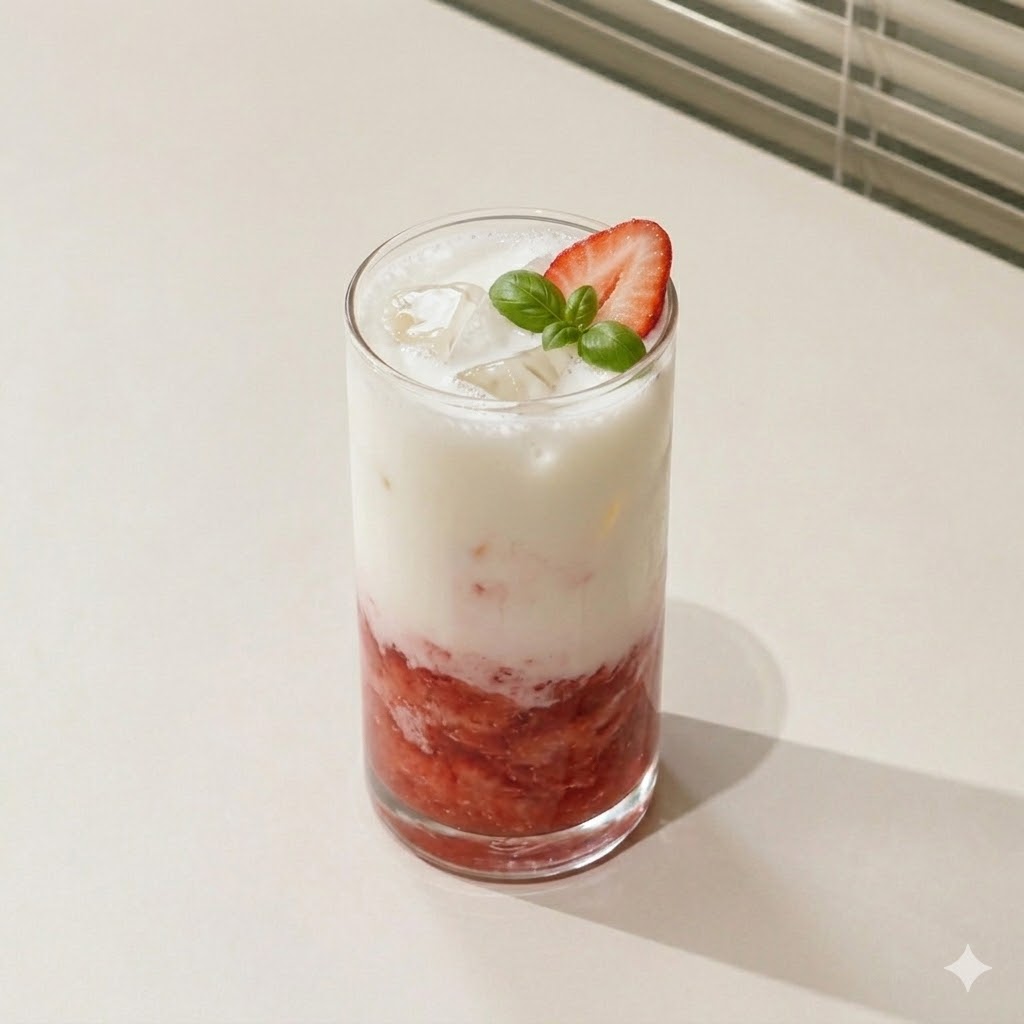 딸기 라떼